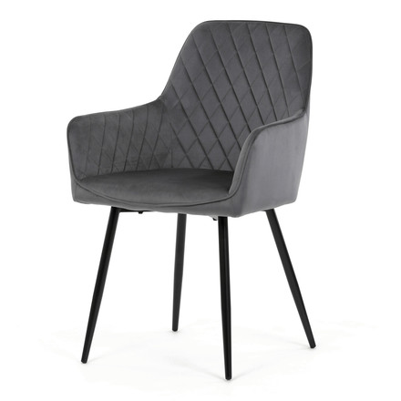 Moderní jídelní židle Autronic Jídelní židle, šedá, sametová látka, DCH-215 GREY4