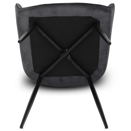 Moderní jídelní židle Autronic Jídelní židle, šedá, sametová látka, DCH-215 GREY4 (12)