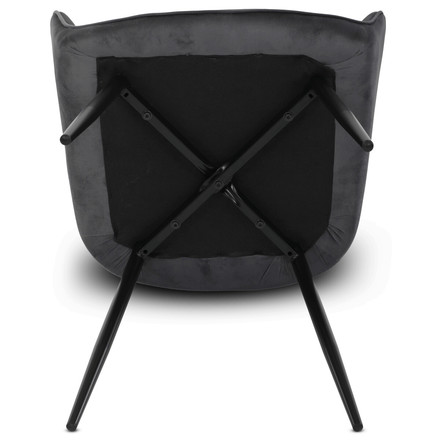 Moderní jídelní židle Autronic Jídelní židle, šedá, sametová látka, DCH-215 GREY4 (12)