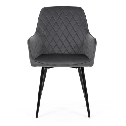 Moderní jídelní židle Autronic Jídelní židle, šedá, sametová látka, DCH-215 GREY4 (2)