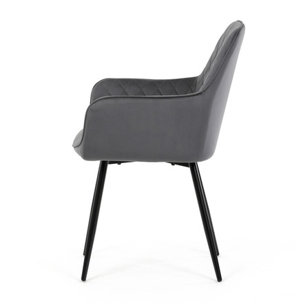 Moderní jídelní židle Autronic Jídelní židle, šedá, sametová látka, DCH-215 GREY4 (3)