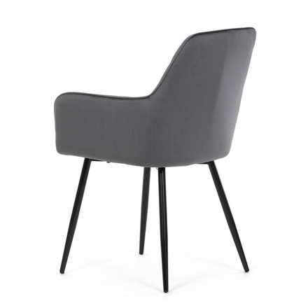Moderní jídelní židle Autronic Jídelní židle, šedá, sametová látka, DCH-215 GREY4 (4)