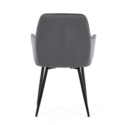 Moderní jídelní židle Autronic Jídelní židle, šedá, sametová látka, DCH-215 GREY4 (5)