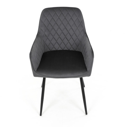 Moderní jídelní židle Autronic Jídelní židle, šedá, sametová látka, DCH-215 GREY4 (6)