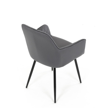 Moderní jídelní židle Autronic Jídelní židle, šedá, sametová látka, DCH-215 GREY4 (7)