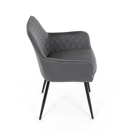 Moderní jídelní židle Autronic Jídelní židle, šedá, sametová látka, DCH-215 GREY4 (8)