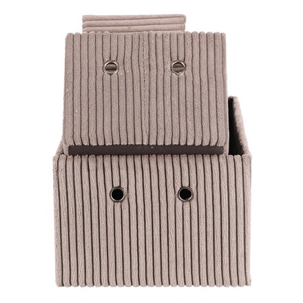 Koš regálový Autronic Koš regálový - manšestrový potah, šedý, cena za sadu 3 ks (DT3016 GREY) (5)