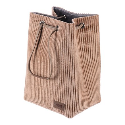 Koš na prádlo Autronic Koš prádelní - manšestr, stahovací, hnědý (DT3001 BRN)