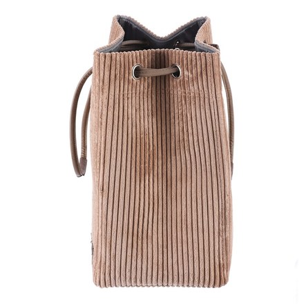 Koš na prádlo Autronic Koš prádelní - manšestr, stahovací, hnědý (DT3001 BRN) (2)