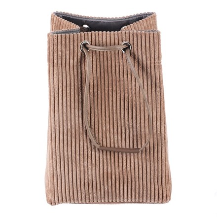 Koš na prádlo Autronic Koš prádelní - manšestr, stahovací, hnědý (DT3001 BRN) (3)