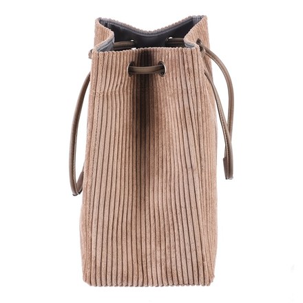 Koš na prádlo Autronic Koš prádelní - manšestr, stahovací, hnědý (DT3001 BRN) (4)