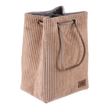 Koš na prádlo Autronic Koš prádelní - manšestr, stahovací, hnědý (DT3001 BRN) (5)