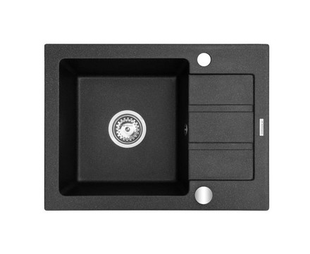 Granitový kuchyňský dřez Pyramis RODOS 62x44 1B1D BLACK – 070093501