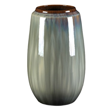 Váza keramická Autronic Váza keramická - mírně zaoblená, 31 cm, šedá (VZ9214-S)