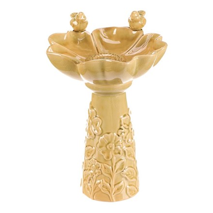 Krmítkopítko Autronic Krmítkopítko - keramické, květ s ptáčky, stojaté, světle zelené (KEX6004 GRN2-S)