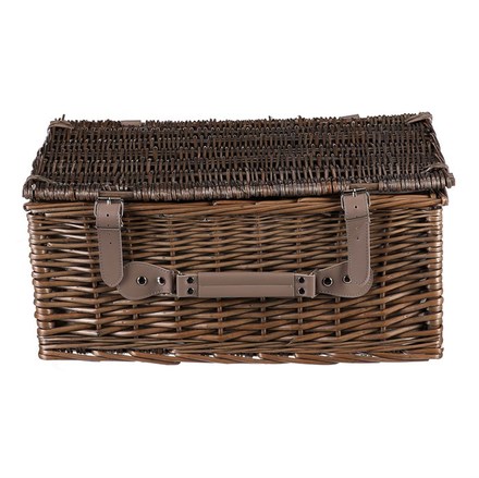 Koš piknikový Autronic Koš piknikový - s vybavením pro 4 osoby, proutěný, barva šedá (PRN2019 GREY) (8)