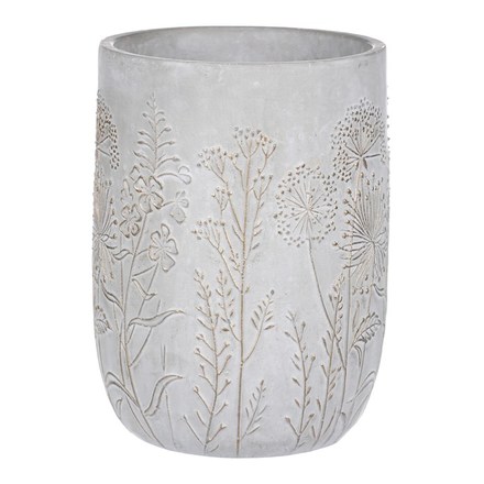 Obal na květiny Autronic Obal betonový - dekor lučního kvítí, zlatá barva (BMO3543) (3)