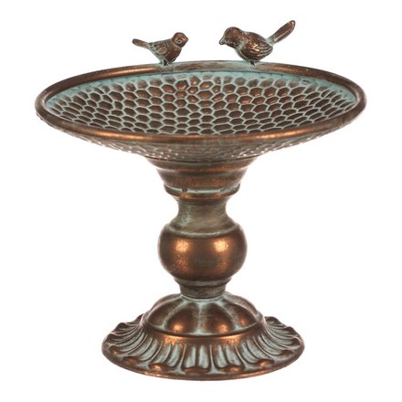 Stojan kovový Autronic Stojan kovový - 24 cm, aranžovací, s ptáčky, měděný (FUP547)