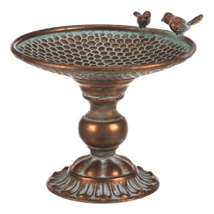 Stojan kovový Autronic Stojan kovový - 24 cm, aranžovací, s ptáčky, měděný (FUP547) (1)