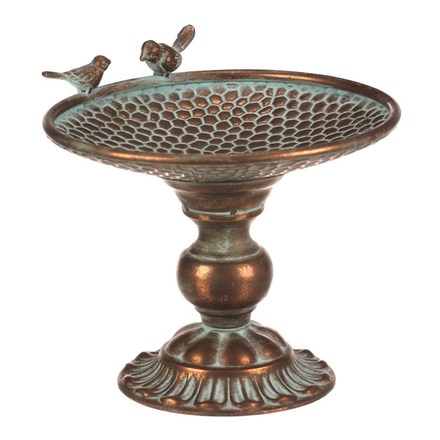 Stojan kovový Autronic Stojan kovový - 24 cm, aranžovací, s ptáčky, měděný (FUP547) (5)