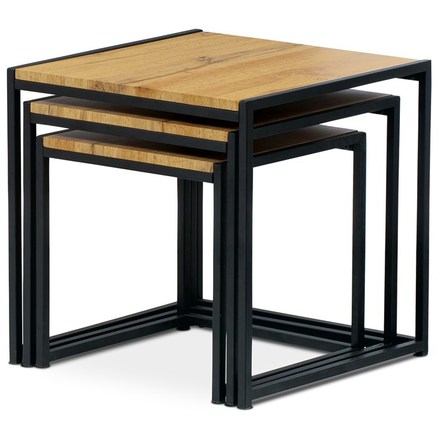 Konferenční stolek Autronic Konferenční stolek 45x45cm, mdf, divoký dub, AF-3003 OAK (1)