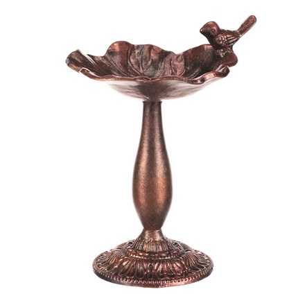 Krmítkopítko Autronic Krmítkopítko - kovový stojan, s ptáčkem, barva měděná-antik (UM0954 COP-ANT)
