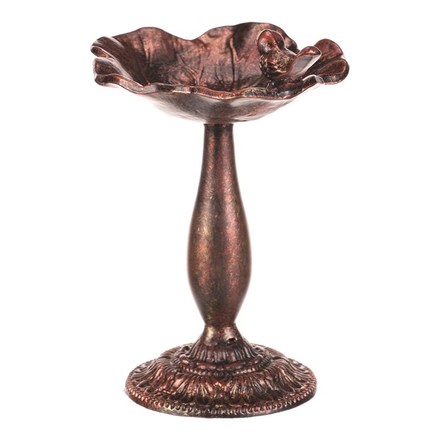 Krmítkopítko Autronic Krmítkopítko - kovový stojan, s ptáčkem, barva měděná-antik (UM0954 COP-ANT) (2)