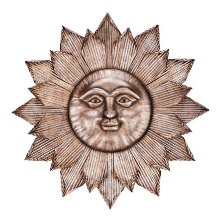 Nástěnná dekorace Autronic Slunce - kovová nástěnná dekorace, šedá (FH2255)