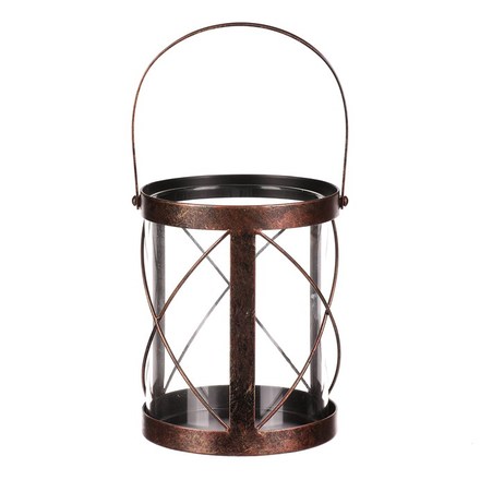 Svícen Autronic Svícen kovový - lampa, barva měděná antik (UM0968 COP-ANT) (3)