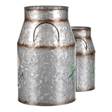 Kovová váza Kovová váza, sada 2ks, design s ptáčky. (OK6383) (5)