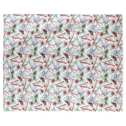 Ubrus Autronic Ubrus s vánočním motivem, perníček a skořice na bílém podkladu, 130x160 cm,100 % (UBR039) (3)