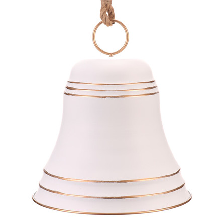 Závěsná ozdoba Autronic Zvonek - závěsná ozdoba, kov, bílý (KOC510 WT) (1)
