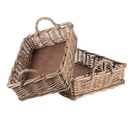 Tác Autronic Tác proutěný - obdélníkový tvar, šedý, cena za sadu 2 ks (PRN2026 GREY) (3)