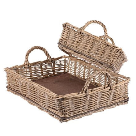 Tác Autronic Tác proutěný - obdélníkový tvar, šedý, cena za sadu 2 ks (PRN2026 GREY) (5)