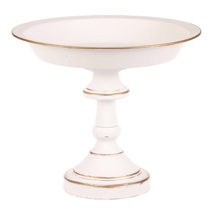 Mísa kovová Autronic Mísa kovová - na stojanu, 26 cm, aranžovací, bílá (FUP540) (5)