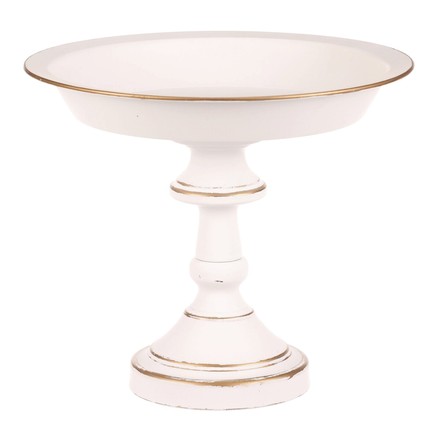 Mísa kovová Autronic Mísa kovová - na stojanu, 26 cm, aranžovací, bílá (FUP540) (5)