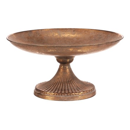 Mísa kovová Autronic Mísa kovová - na stojanu, 22 cm, aranžovací, zlatá (FUP555) (2)