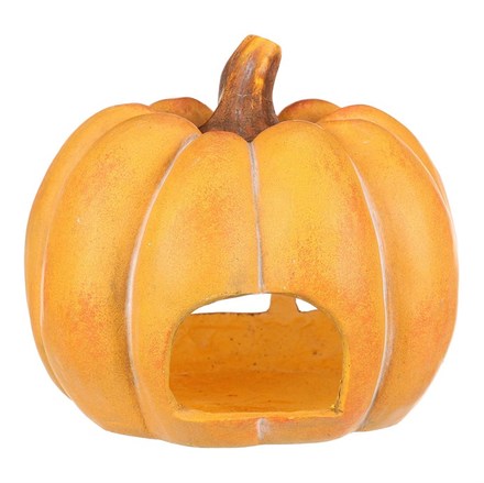 Dýně Autronic Dýně kulatá s obličejem - magnesium, svícen, velká, žlutá (MT646 YEL) (4)