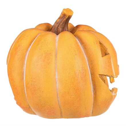 Dýně Autronic Dýně kulatá s obličejem - magnesium, svícen, velká, žlutá (MT646 YEL) (5)