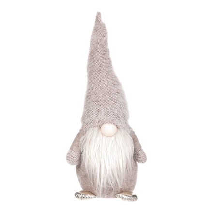 Dekorace Autronic Skřítek látkový, šedivo-zlatá barva. (ZM1378)