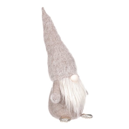 Dekorace Autronic Skřítek látkový, šedivo-zlatá barva. (ZM1378) (6)