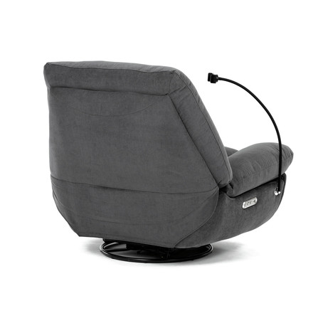 Polohovací křeslo Autronic Polohovací křeslo, elektrické zabudované ovládání, šedá, látka, TV-7081 GREY2 (11)