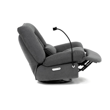 Polohovací křeslo Autronic Polohovací křeslo, elektrické zabudované ovládání, šedá, látka, TV-7081 GREY2 (14)