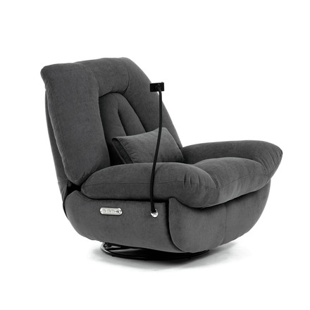 Polohovací křeslo Autronic Polohovací křeslo, elektrické zabudované ovládání, šedá, látka, TV-7081 GREY2 (16)