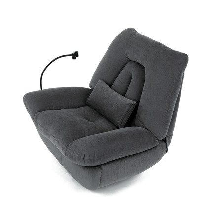 Polohovací křeslo Autronic Polohovací křeslo, elektrické zabudované ovládání, šedá, látka, TV-7081 GREY2 (22)