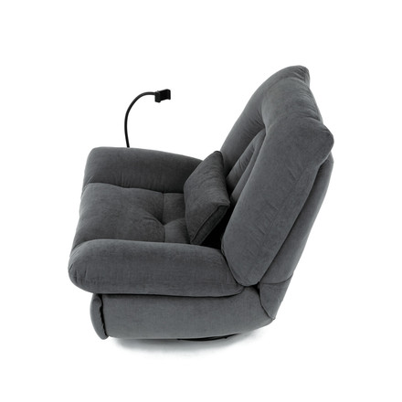 Polohovací křeslo Autronic Polohovací křeslo, elektrické zabudované ovládání, šedá, látka, TV-7081 GREY2 (23)