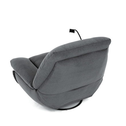 Polohovací křeslo Autronic Polohovací křeslo, elektrické zabudované ovládání, šedá, látka, TV-7081 GREY2 (25)