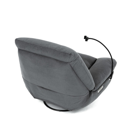 Polohovací křeslo Autronic Polohovací křeslo, elektrické zabudované ovládání, šedá, látka, TV-7081 GREY2 (27)