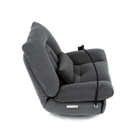 Polohovací křeslo Autronic Polohovací křeslo, elektrické zabudované ovládání, šedá, látka, TV-7081 GREY2 (29)