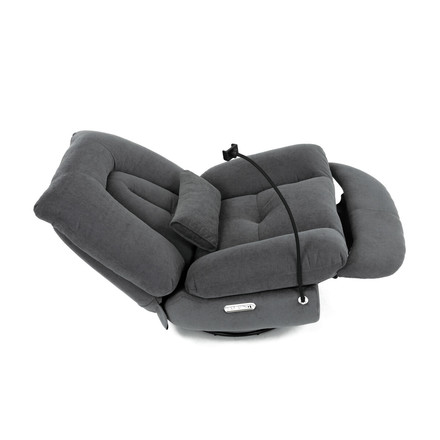 Polohovací křeslo Autronic Polohovací křeslo, elektrické zabudované ovládání, šedá, látka, TV-7081 GREY2 (31)